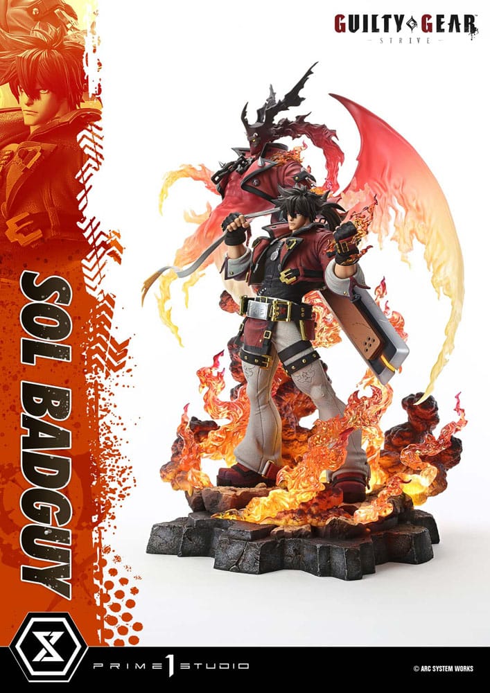 Guilty Gear Strive Ultimate Premium Masterline Series Statue 1/4 Sol Badguy Bonus Version 82 cm