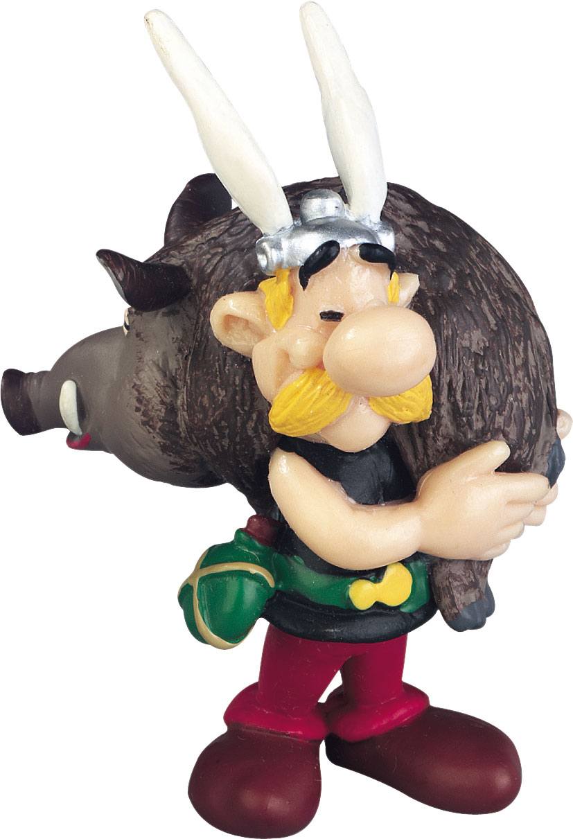 Asterix Figurina Asterix che tiene un cinghiale 6 cm