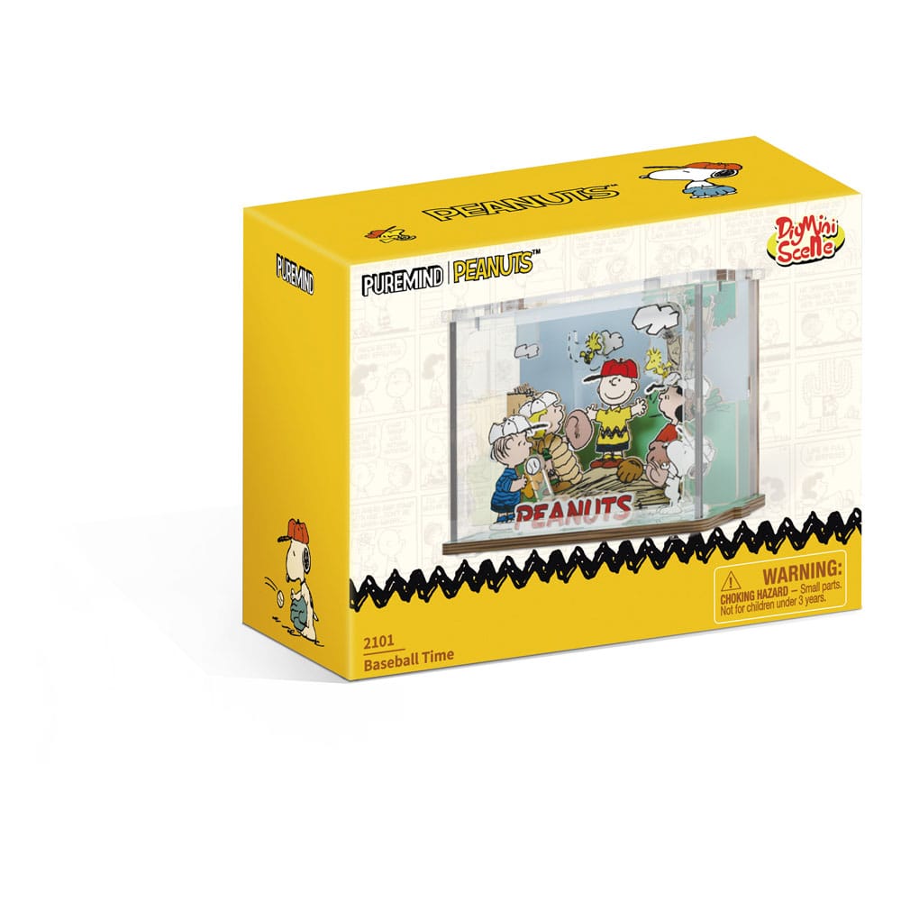 Peanuts Puremind DIY Construction Mini Scene Baseball Time