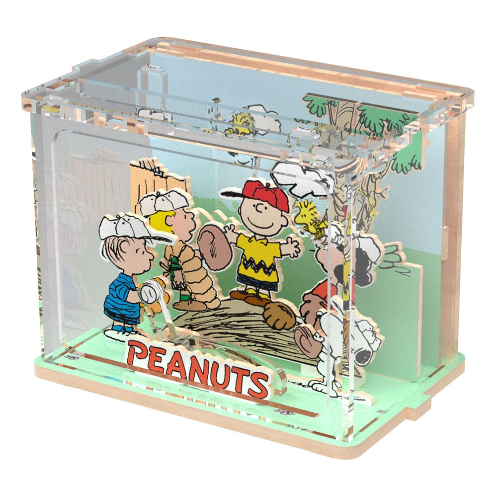 Peanuts Puremind DIY Construction Mini Scene Baseball Time