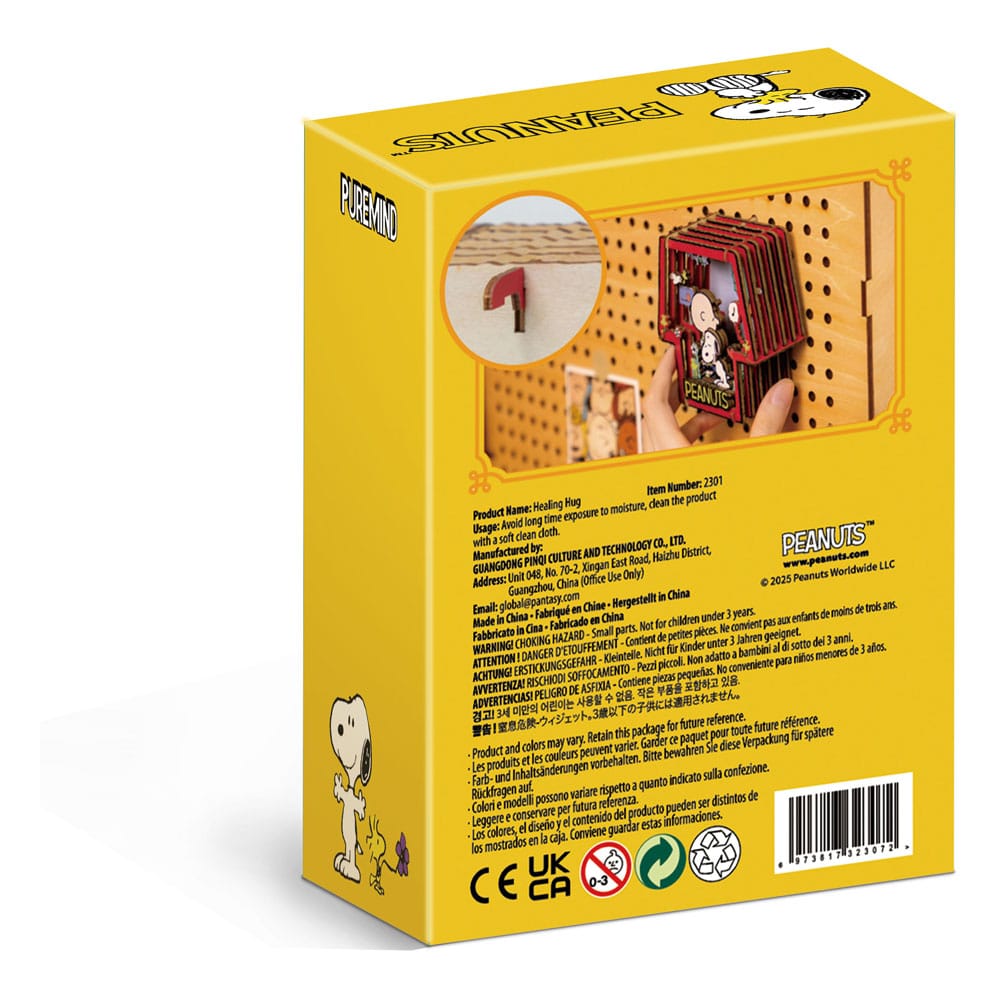 Peanuts Puremind Model Kit Wooden Theater Healing Hug