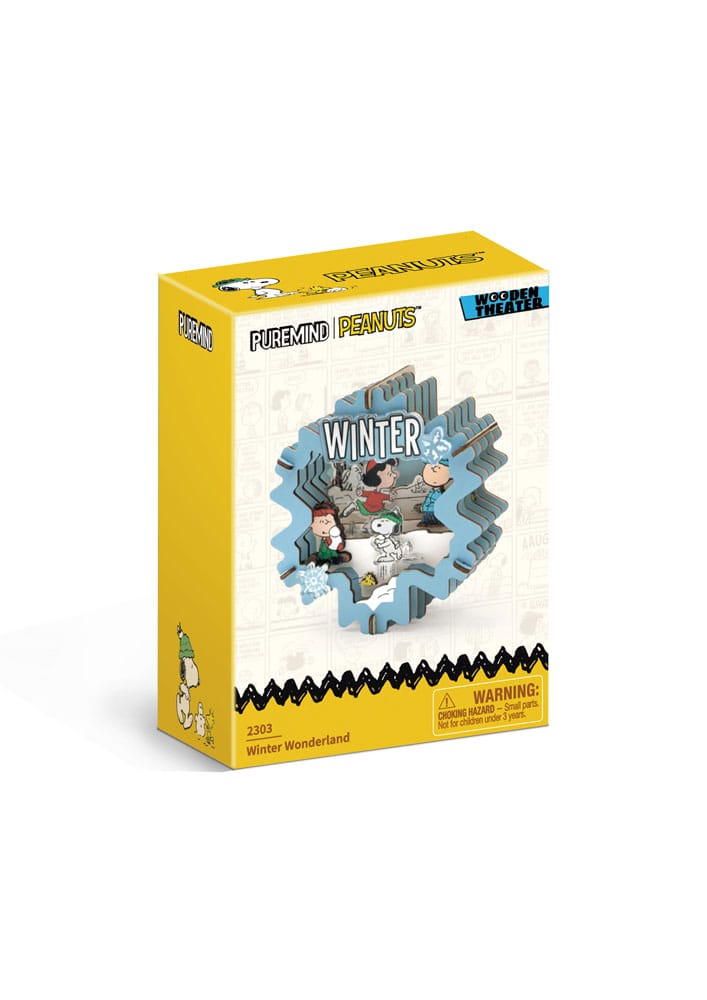 Peanuts Puremind Model Kit Wooden Theater Winter Wonderland