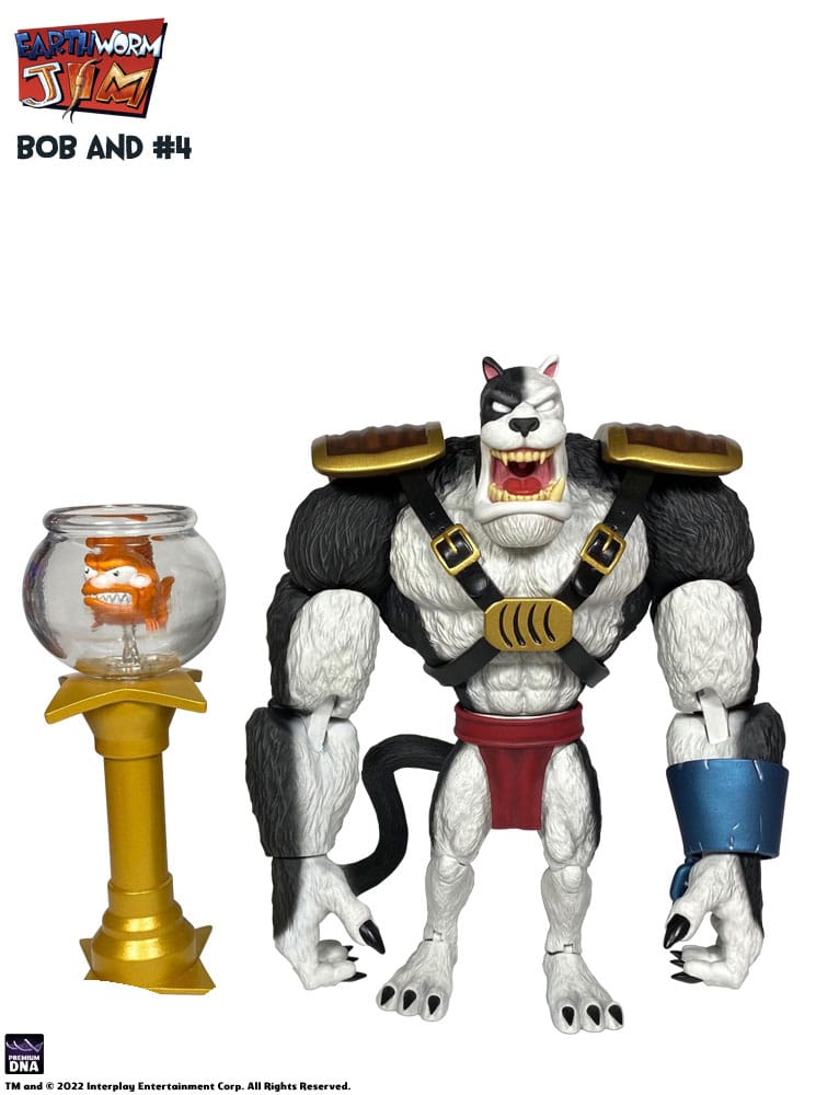 Action figure Earthworm Jim Onda 1: Bob il pesce rosso assassino e n. 4 15 cm