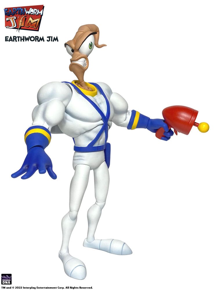 Earthworm Jim Action Figure Wave 1: Earthworm Jim & Snot 15 cm
