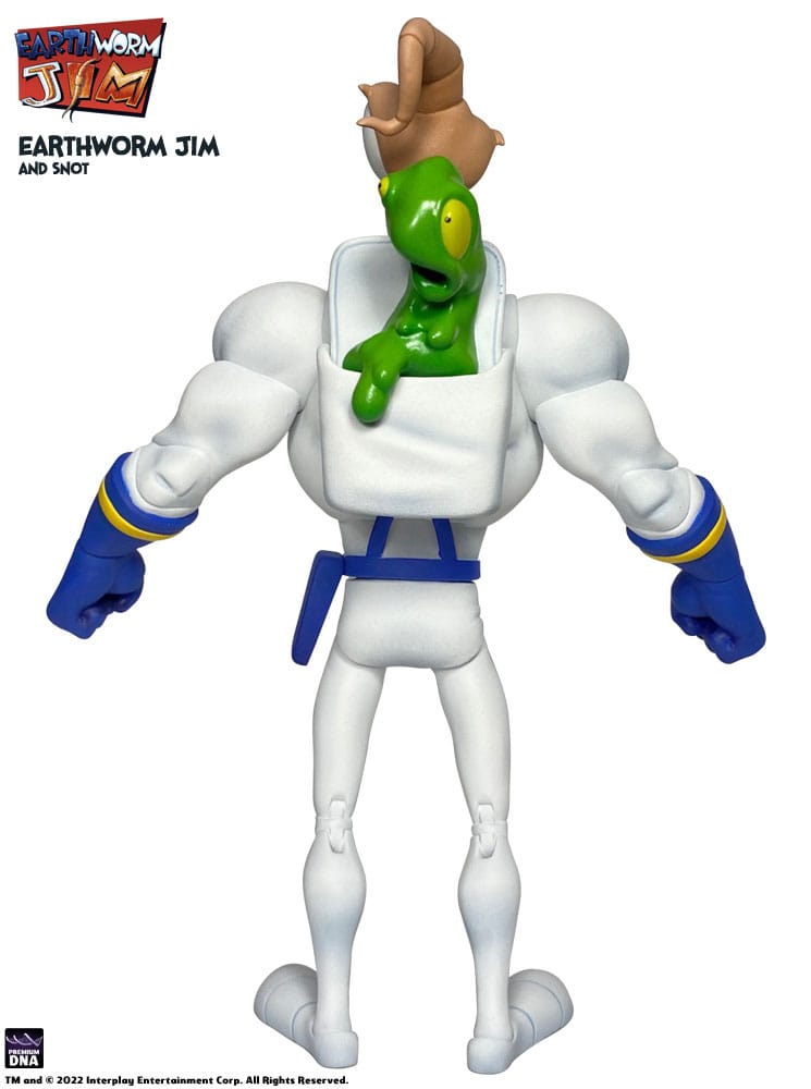 Earthworm Jim Action Figure Wave 1: Earthworm Jim & Snot 15 cm