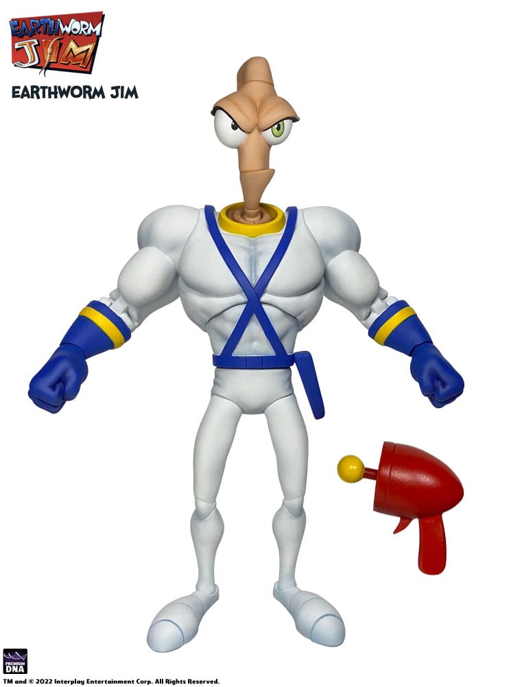 Earthworm Jim Action Figure Wave 1: Earthworm Jim & Snot 15 cm