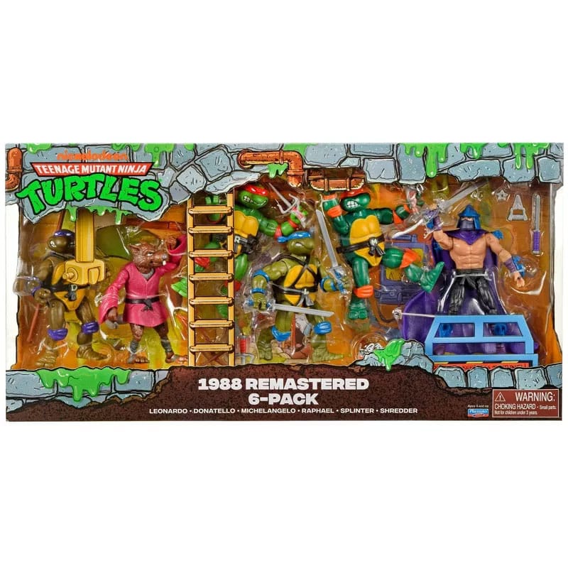 Teenage Mutant Ninja Turtles 6-Pack Action Figures 1988 Remastered heo EU Exclusive