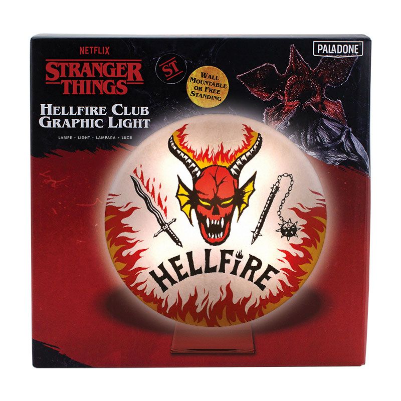 Lampada Stranger Things Hellfire Club Logo 20 cm