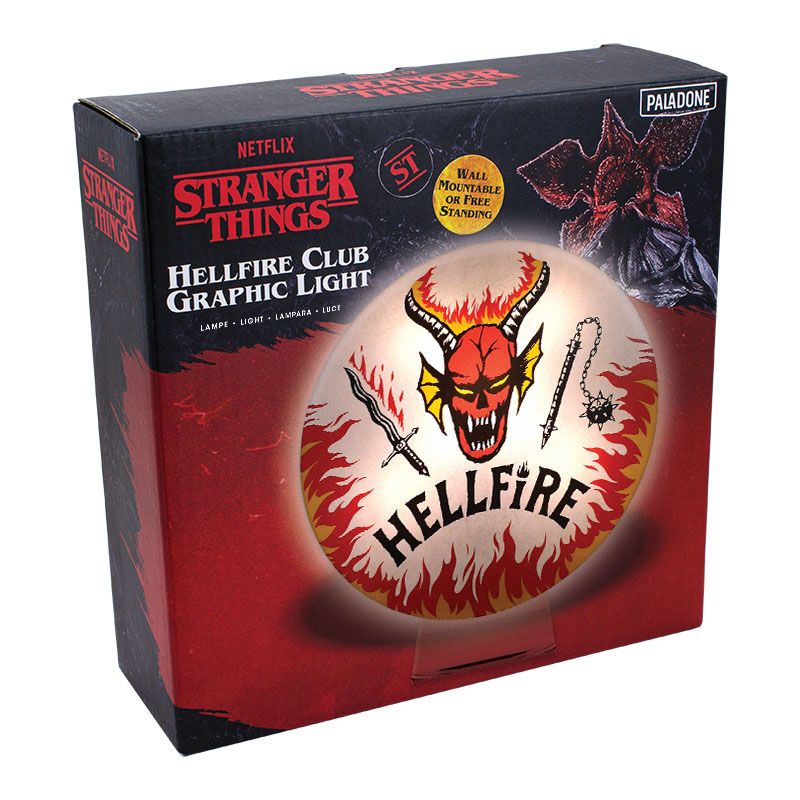 Lampada Stranger Things Hellfire Club Logo 20 cm