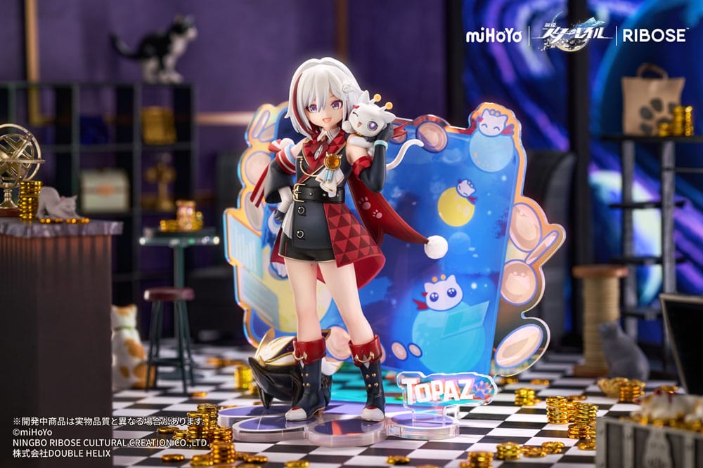 Honkai: Star Rail Rise Up Chibineko Series PVC Statue Topaz & Numby Ver. 18 cm