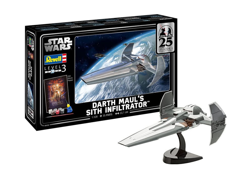 Star Wars Episode I 1/120 Darth Maul's Sith Infiltrator 22cm Model Kit Gift Set