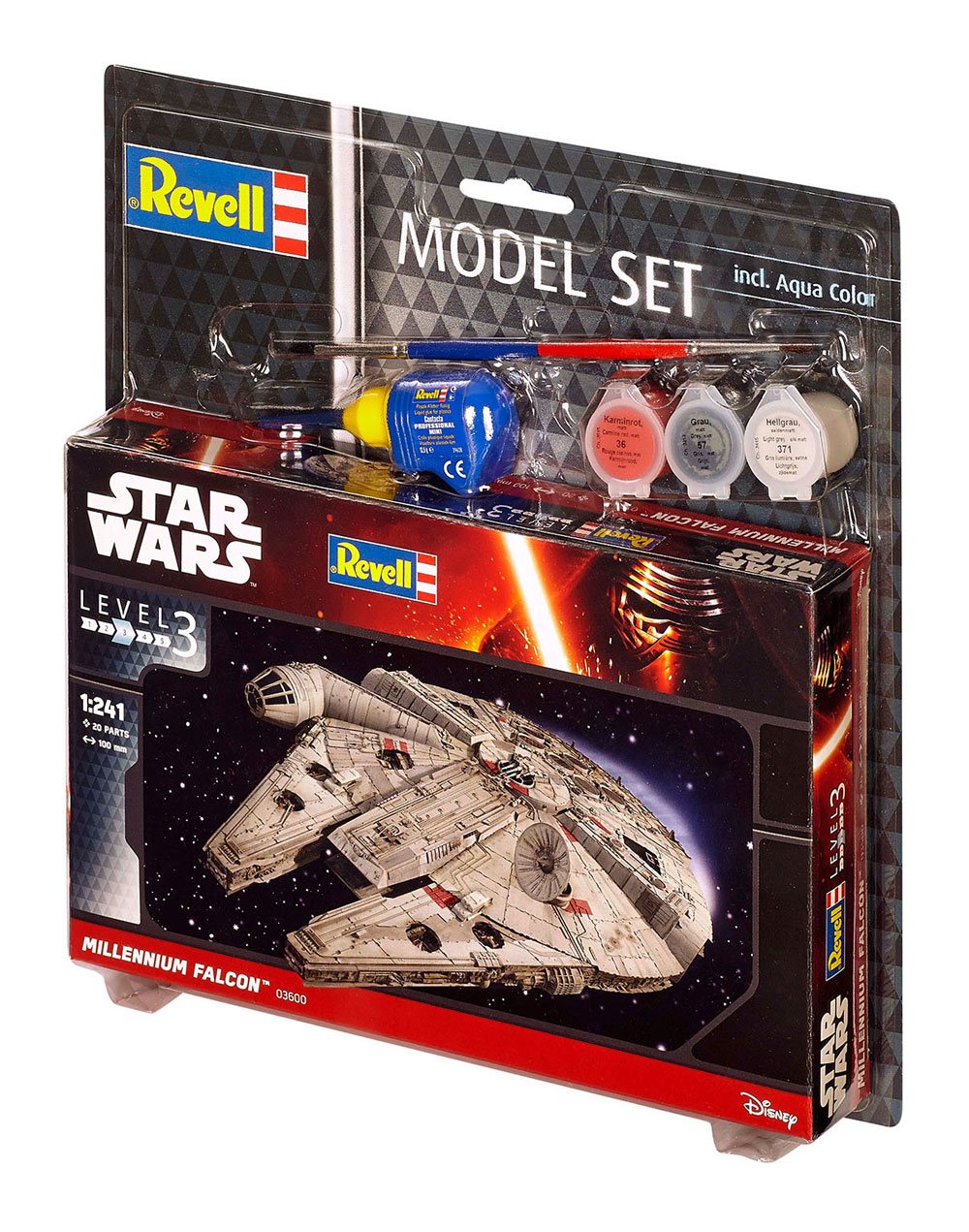 Star Wars Model Kit 1/241 Millennium Falcon Model Set 10cm