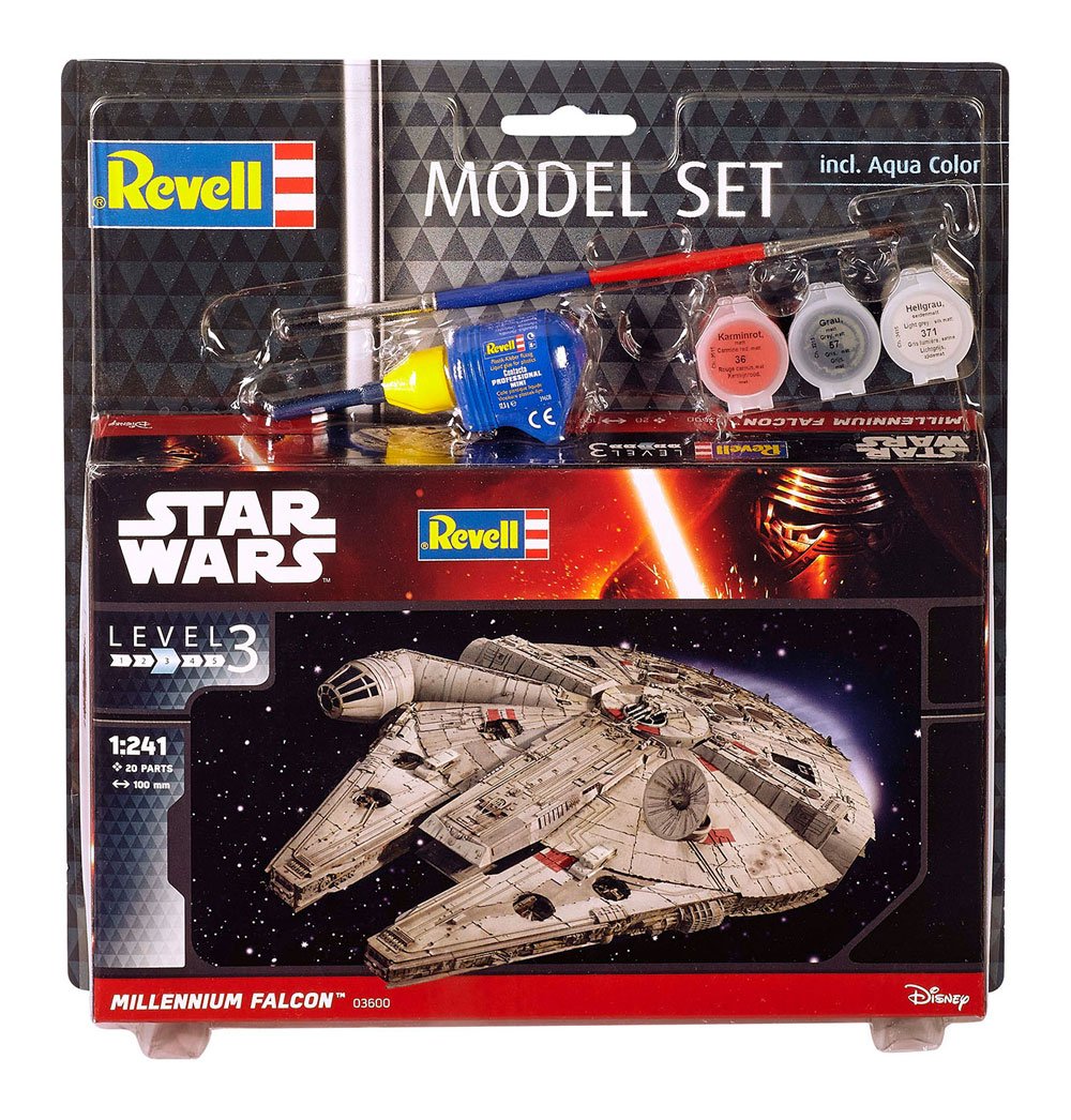 Star Wars Model Kit 1/241 Millennium Falcon Model Set 10cm