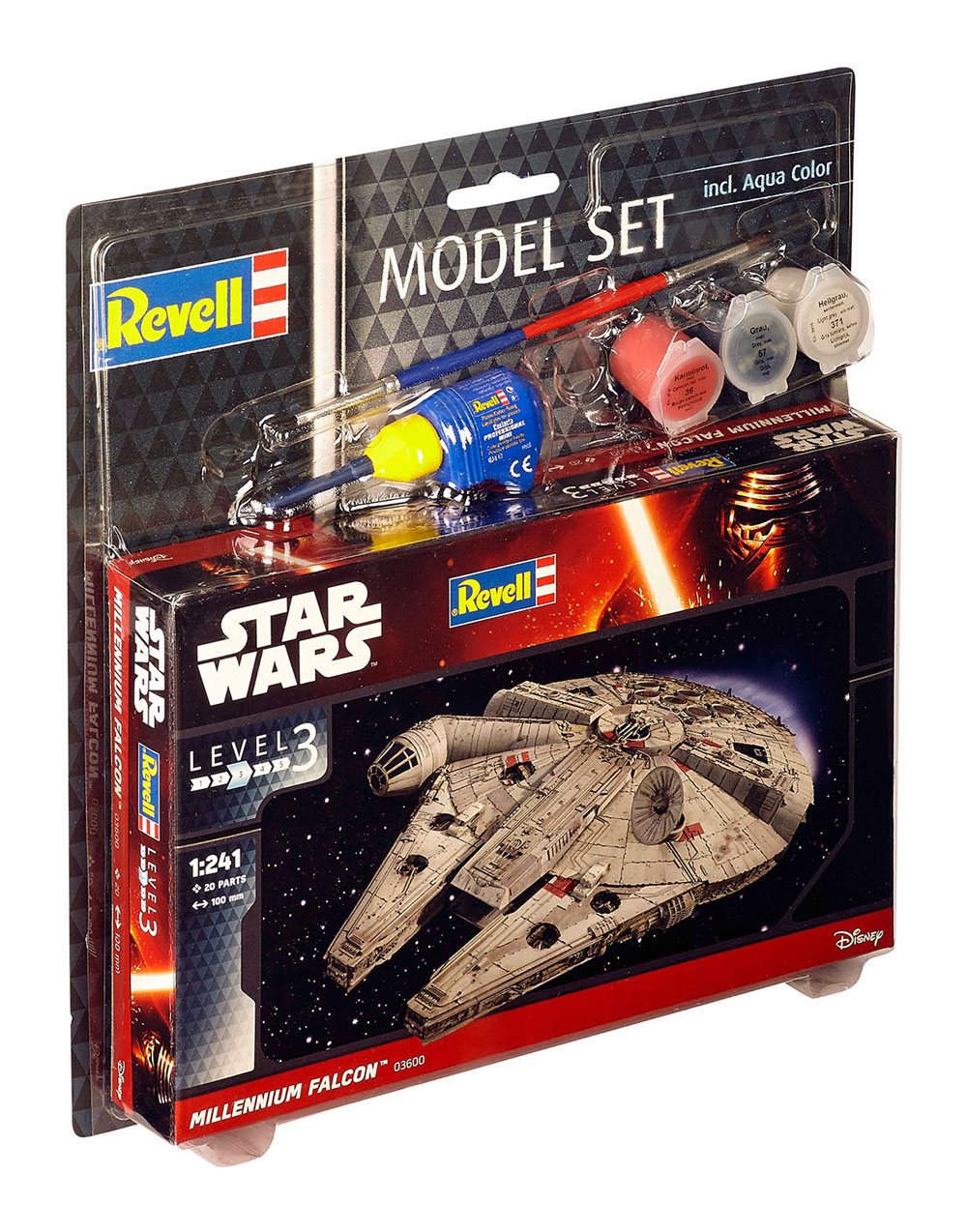Star Wars Model Kit 1/241 Millennium Falcon Model Set 10cm