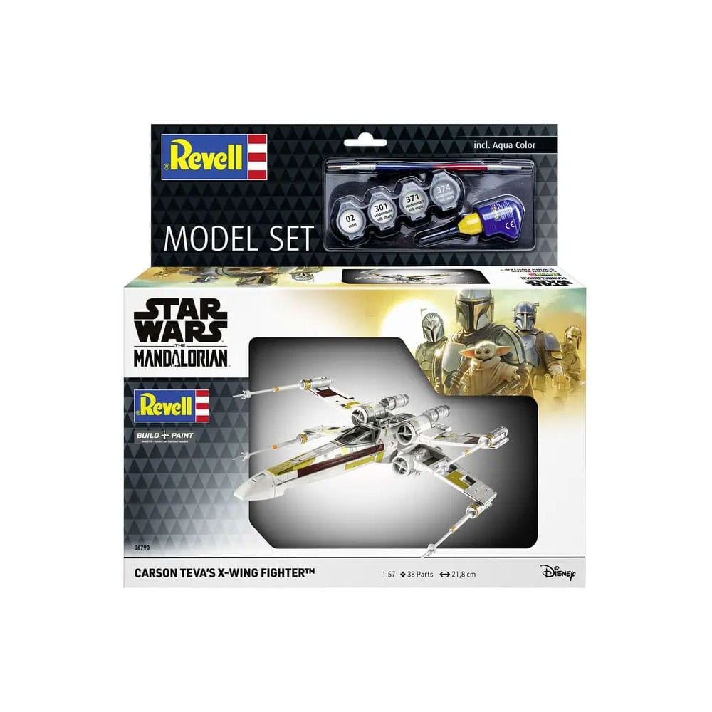 Star Wars Model Kit with basic accessories 1/57 Carson Teva's X-Wing Fighter 22 cm