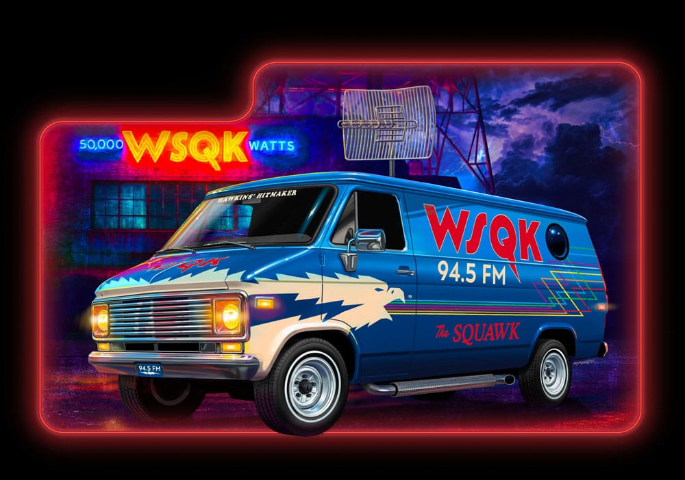 Stranger Things Model Kit 1/25 Squawk Van (Aqua Color) 21 cm