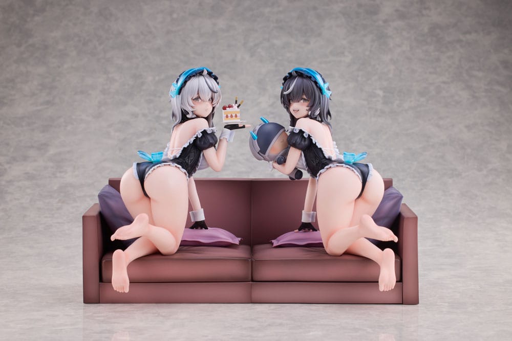 Snowbreak Containment Zone PVC Statues 2-Pack 1/6 Cherno & Meursault Apprentice Maid Ver. Deluxe Edition 19 cm