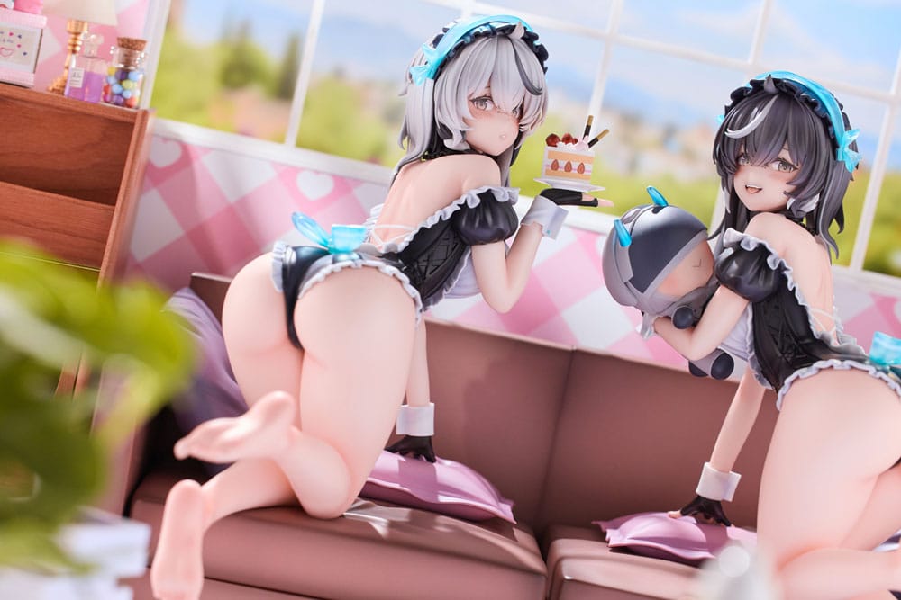 Snowbreak Containment Zone PVC Statues 2-Pack 1/6 Cherno & Meursault Apprentice Maid Ver. Deluxe Edition 19 cm