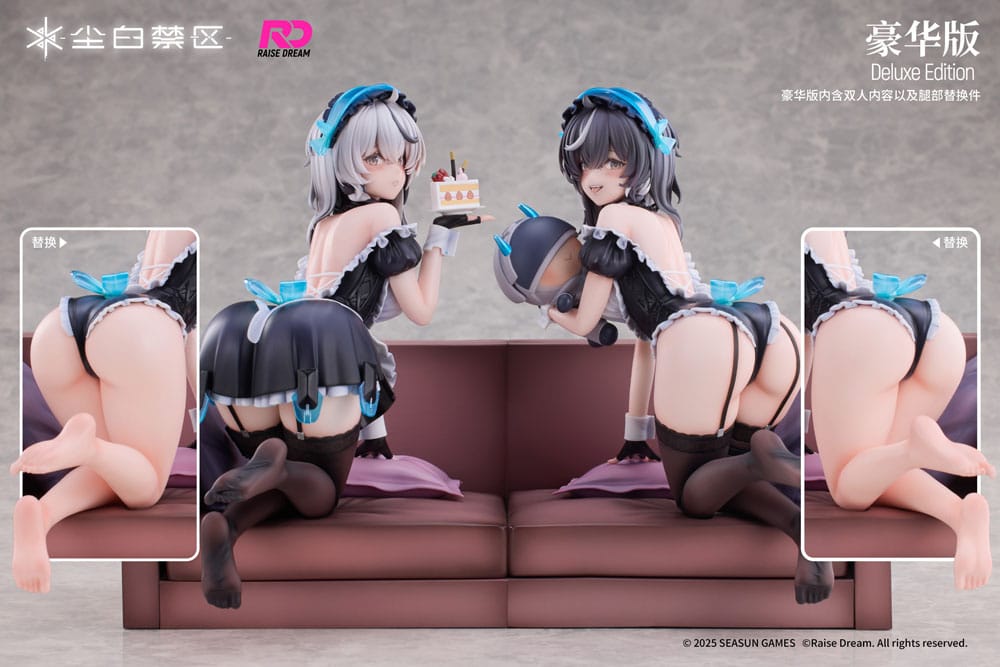 Snowbreak Containment Zone PVC Statues 2-Pack 1/6 Cherno & Meursault Apprentice Maid Ver. Deluxe Edition 19 cm