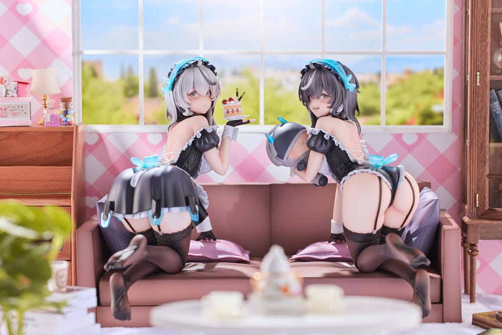 Snowbreak Containment Zone PVC Statues 2-Pack 1/6 Cherno & Meursault Apprentice Maid Ver. Deluxe Edition 19 cm