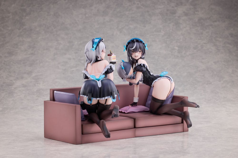 Snowbreak Containment Zone PVC Statues 2-Pack 1/6 Cherno & Meursault Apprentice Maid Ver. Deluxe Edition 19 cm