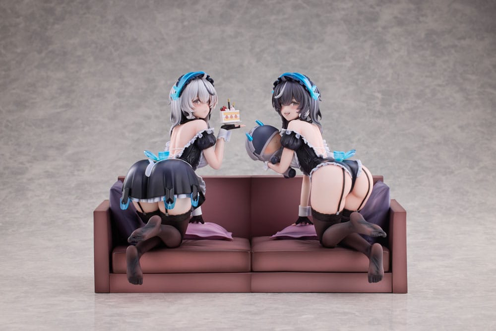Snowbreak Containment Zone PVC Statues 2-Pack 1/6 Cherno & Meursault Apprentice Maid Ver. Deluxe Edition 19 cm