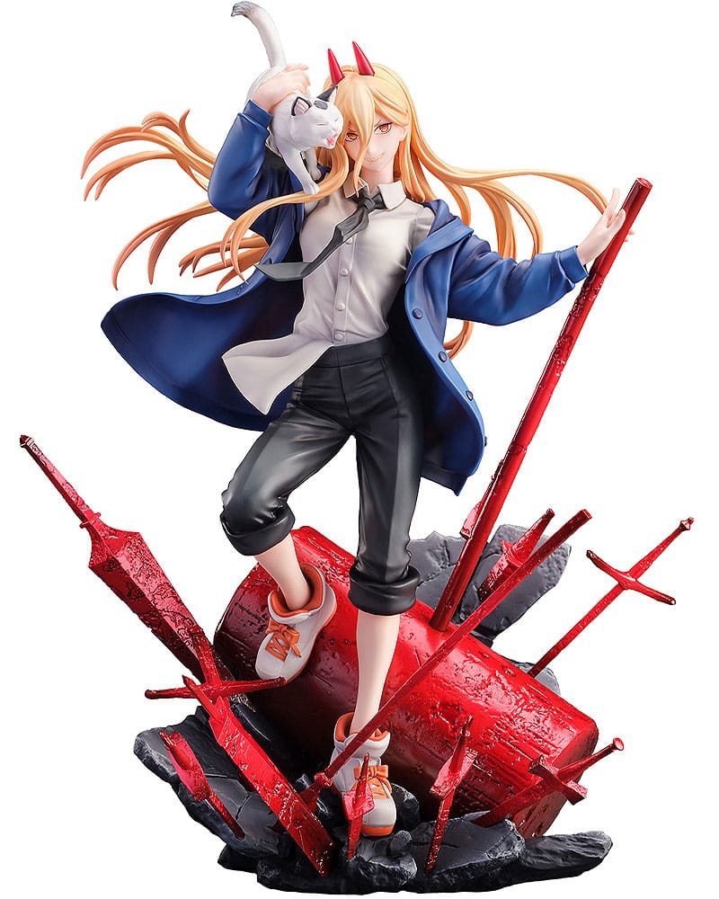 Chainsaw Man Statue 1/7 Power &amp; Meowy 28 cm