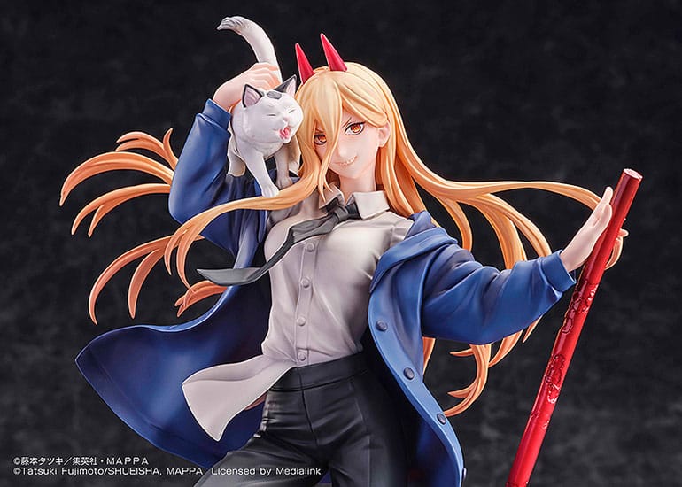 Chainsaw Man Statue 1/7 Power &amp; Meowy 28 cm