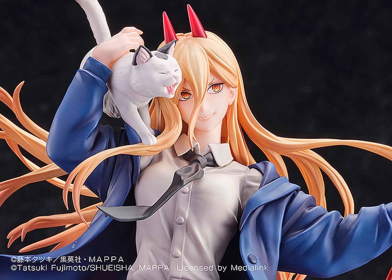 Chainsaw Man Statue 1/7 Power &amp; Meowy 28 cm