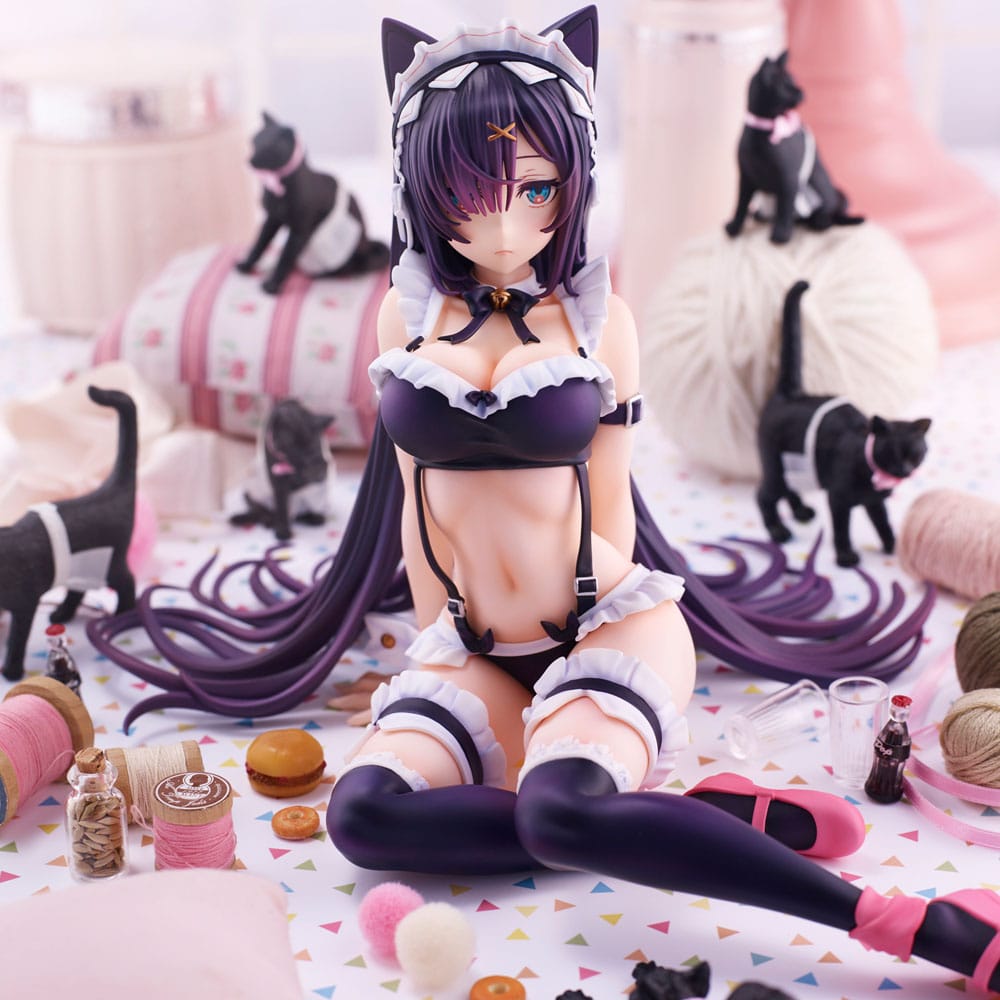 Statua originale in PVC Cat Maid da 15 cm