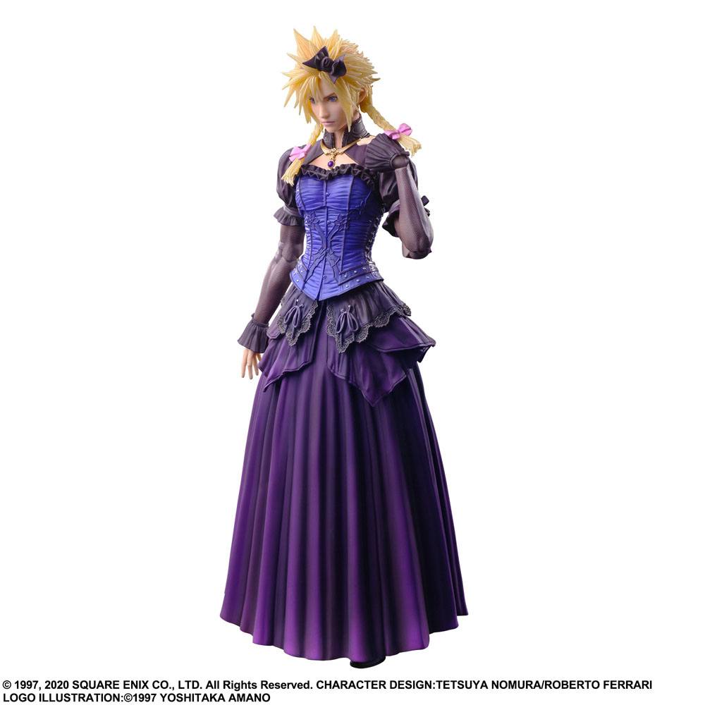 Final Fantasy VII Remake Play Arts Kai Action Figure Cloud Strife Dress Ver. 28 centimetri