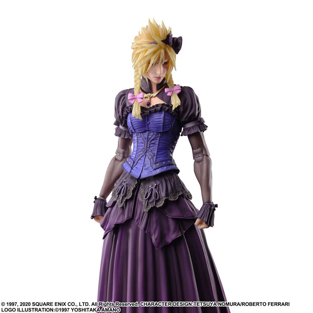 Final Fantasy VII Remake Play Arts Kai Action Figure Cloud Strife Dress Ver. 28 centimetri