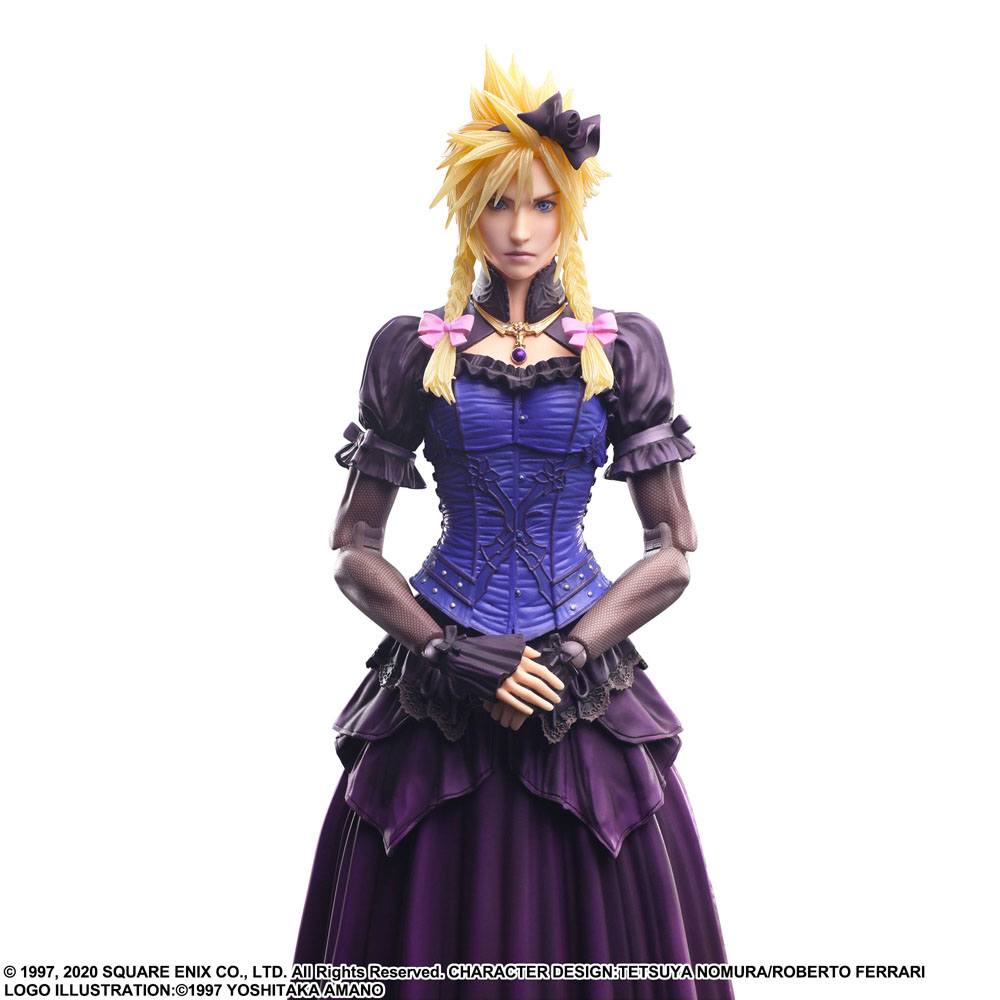 Final Fantasy VII Remake Play Arts Kai Action Figure Cloud Strife Dress Ver. 28 centimetri