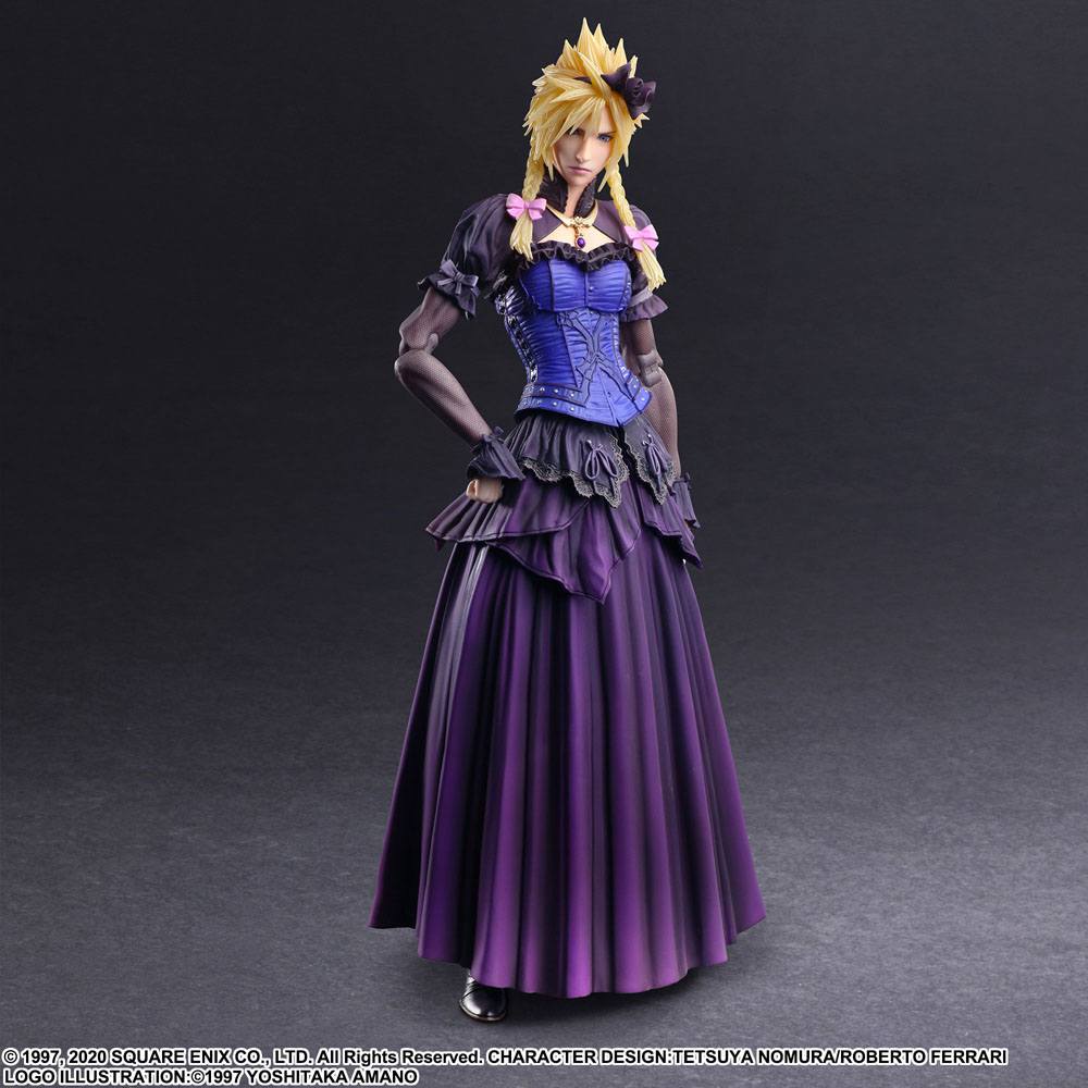Final Fantasy VII Remake Play Arts Kai Action Figure Cloud Strife Dress Ver. 28 centimetri
