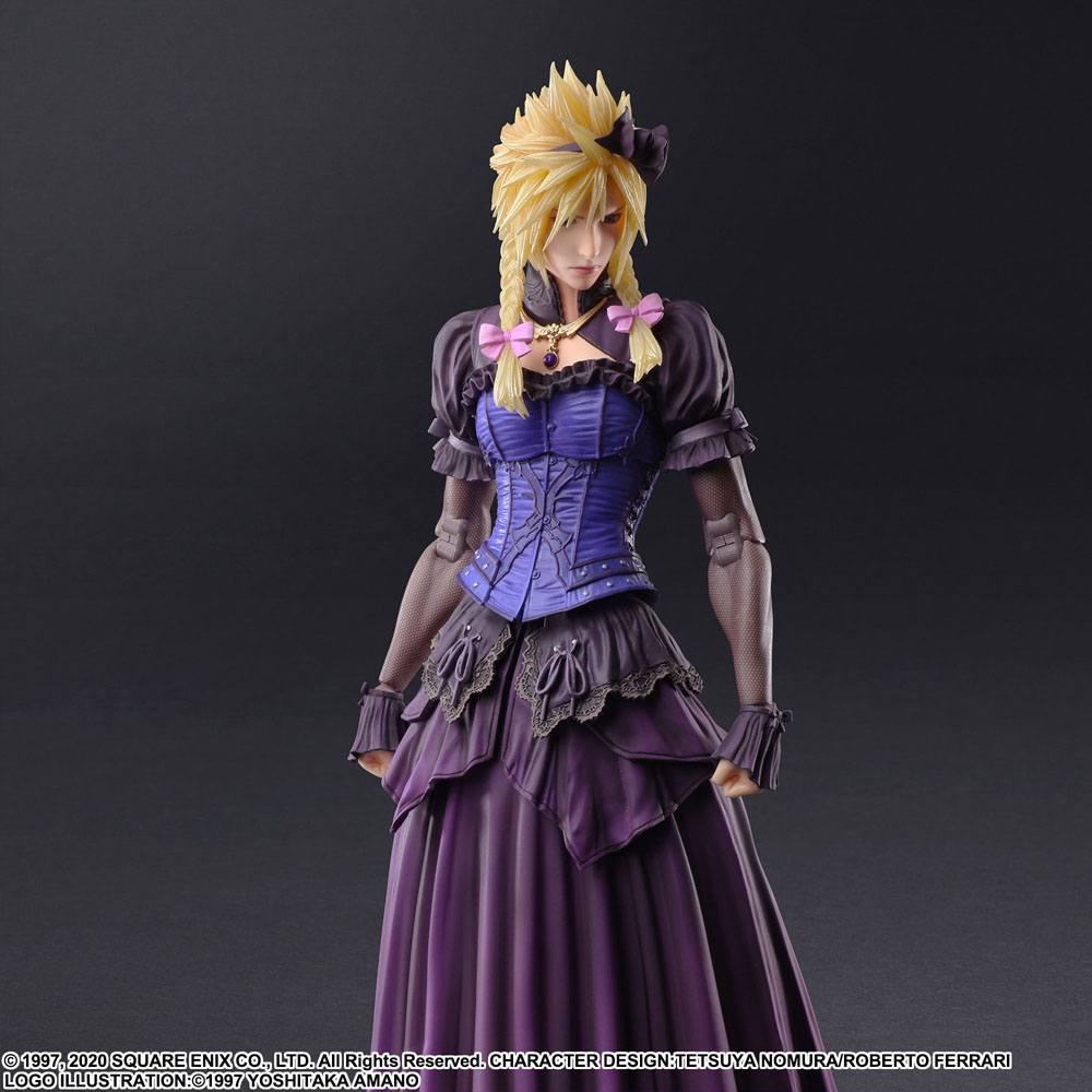 Final Fantasy VII Remake Play Arts Kai Action Figure Cloud Strife Dress Ver. 28 centimetri