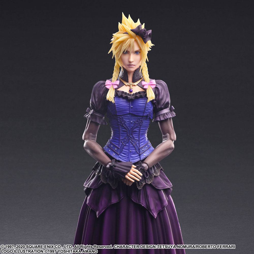 Final Fantasy VII Remake Play Arts Kai Action Figure Cloud Strife Dress Ver. 28 centimetri