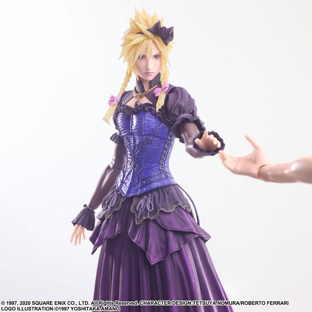 Final Fantasy VII Remake Play Arts Kai Action Figure Cloud Strife Dress Ver. 28 centimetri
