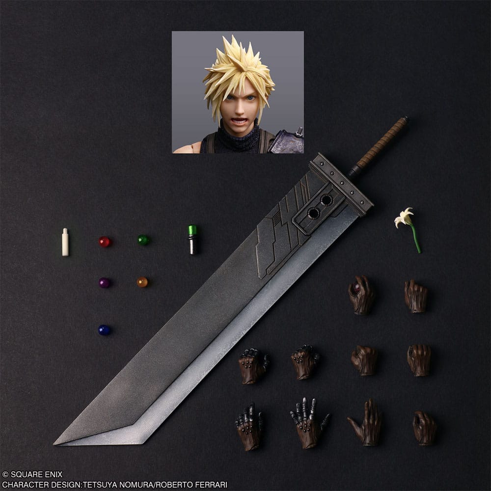 Final Fantasy VII Rebirth Play Arts Shin Action Figure Cloud Strife 27 cm