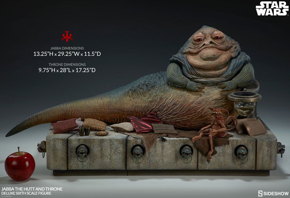 Star Wars Episode VI Action Figure 1/6 Jabba the Hutt & Throne Deluxe 34 cm