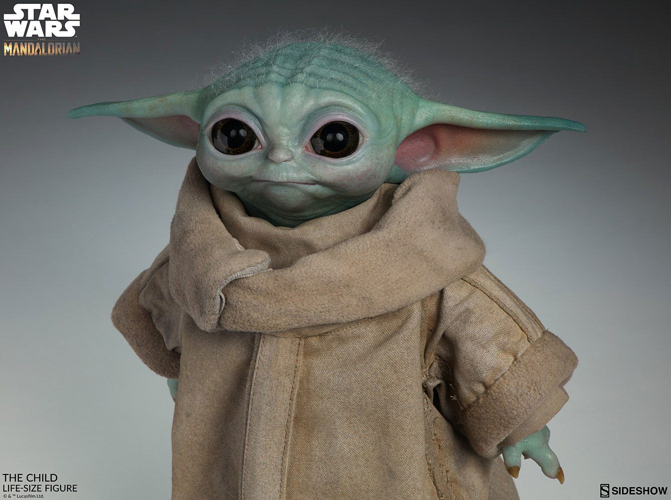 Statua a grandezza naturale di Star Wars The Mandalorian, Il Bambino, 42 cm