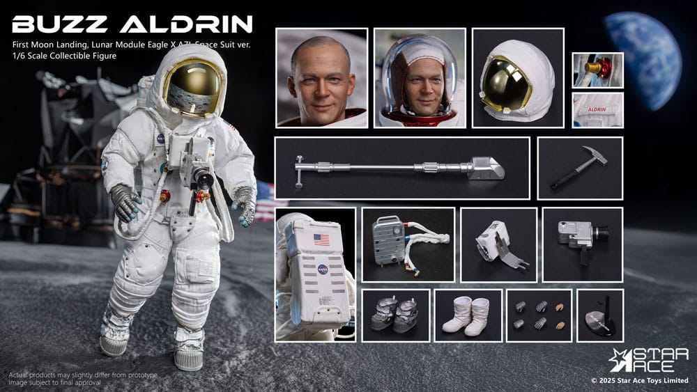 NASA Apollo 11 1/6 Buzz Aldrin 30 cm Action Figure