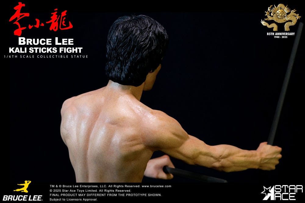 Enter the Dragon Movie Statue 1/6 Bruce Lee Kali Sticks Fight Normal Basement Version 30 cm