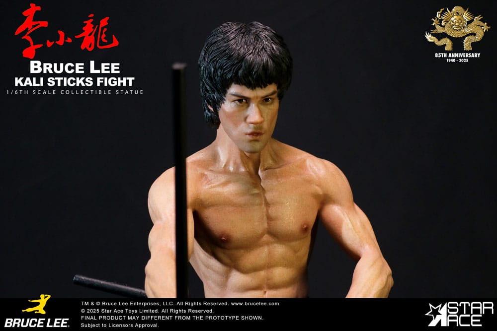 Enter the Dragon Movie Statue 1/6 Bruce Lee Kali Sticks Fight Deluxe Basement Version 30 cm