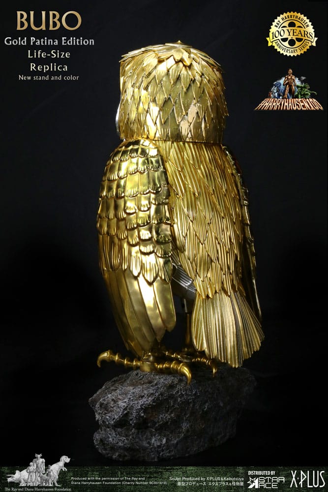 Clash of the Titans Statue Ray Harryhausens Bubo Gold Patina Edition Deluxe Ver. 34 cm