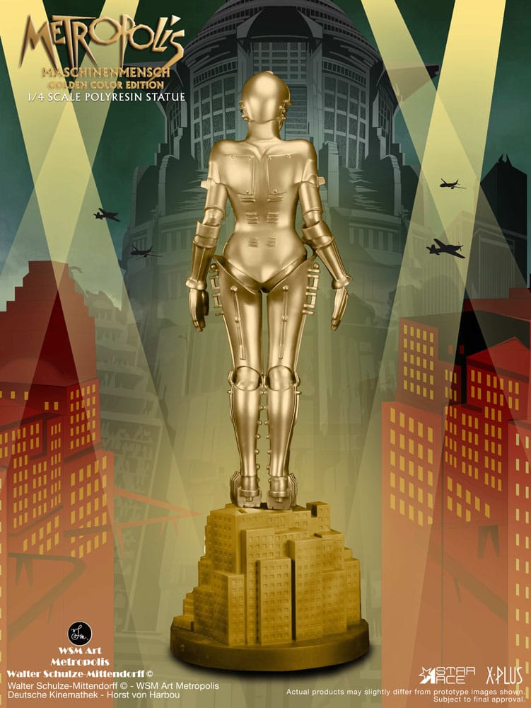 Statua Metropolis 1/4 Maschinenmensch Metallic Gold 40 cm