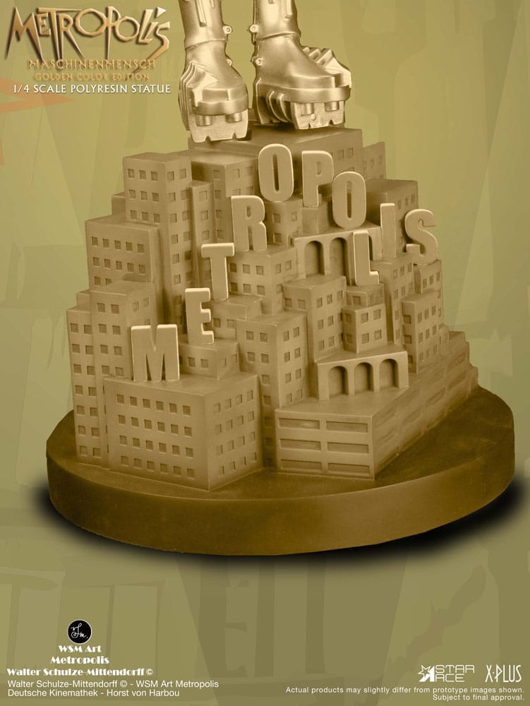 Statua Metropolis 1/4 Maschinenmensch Metallic Gold 40 cm