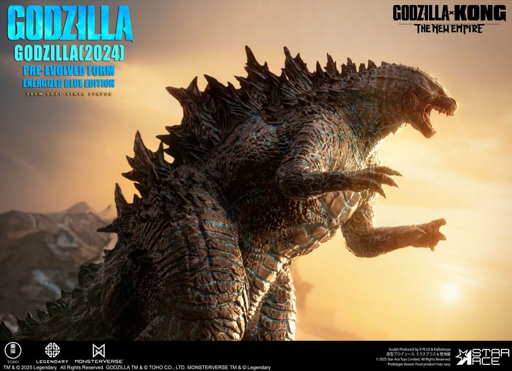 Godzilla vs. Kong: The New Empire Soft Vinyl Statue Godzilla (2024) Evolved Blue Edition 28 cm