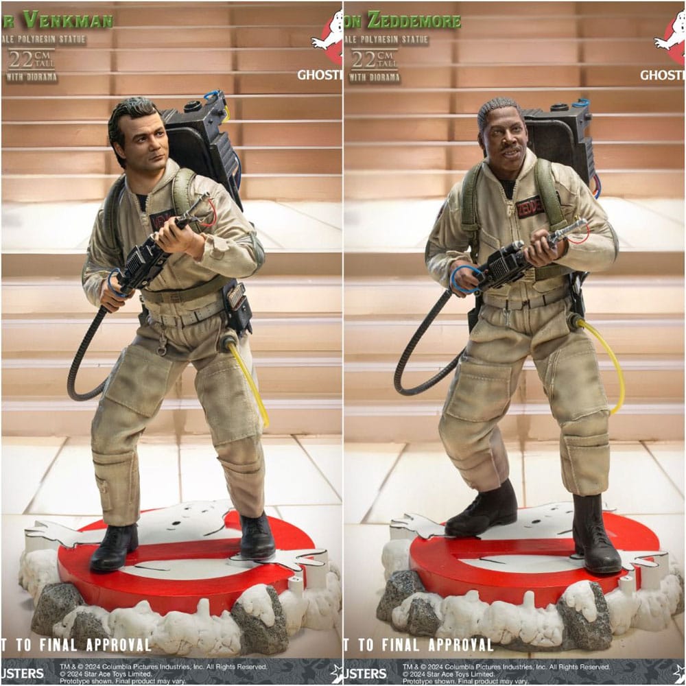 Statue Ghostbusters 1/8 Peter Venkmann + Winston Zeddemore confezione doppia 22 cm