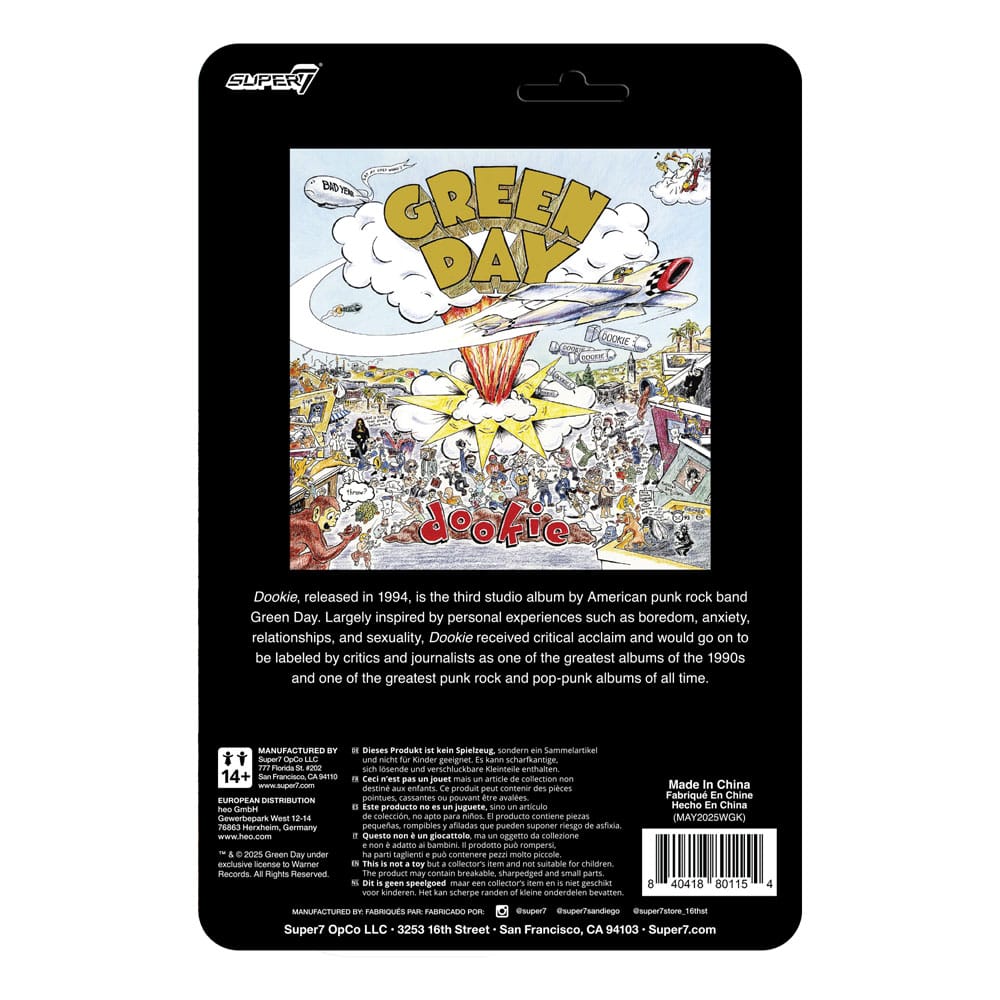 Green Day ReAction Action Figure Dookie Dog 9 cm