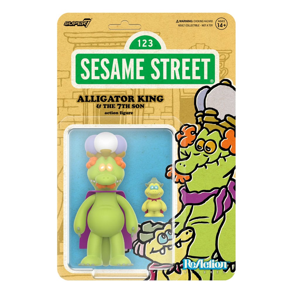 Sesame Street ReAction Action Figure Wave 04 Alligator King & 7th Son 10 cm